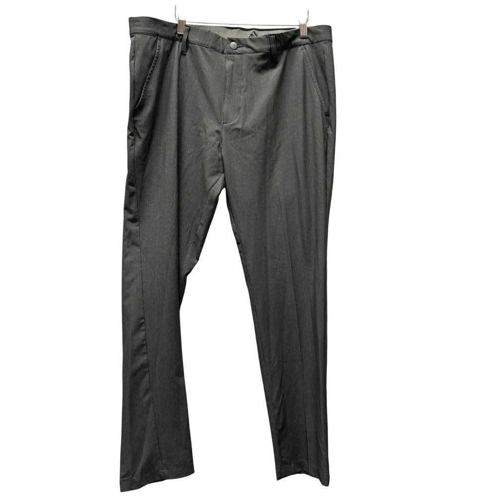 adidas Golf‎ Pants Mens 36x34 (37x33 ACTUAL) Black Striped Ultimate365 Tapered